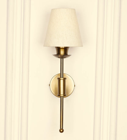 Spacer Wall Lamp with Off White Fabric Shade