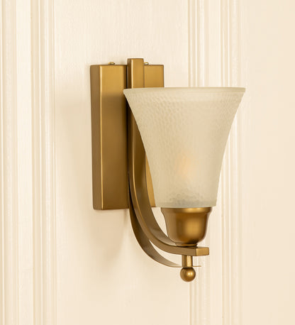 J Wall Lamp with Frosted Hammered Glass