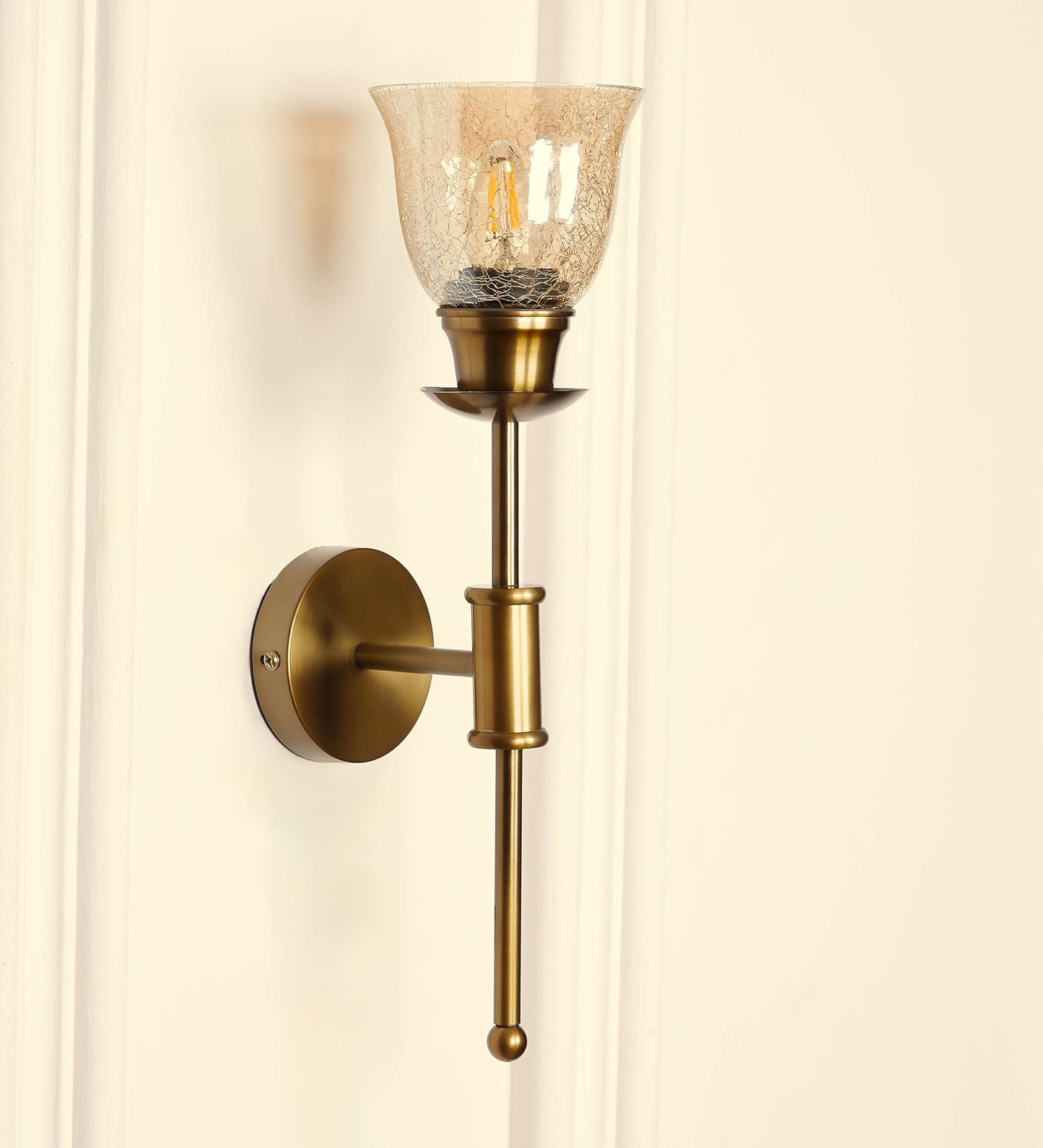 Spacer Wall Lamp with Crackled Cup Glass