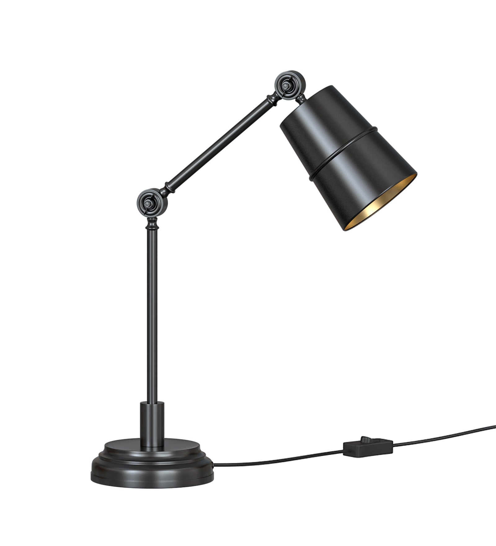 Adjustable Study Desk Lamp, Black – Movable Arm