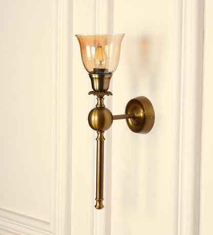 Ball Wall Lamp with Golden Luster Cup Glass