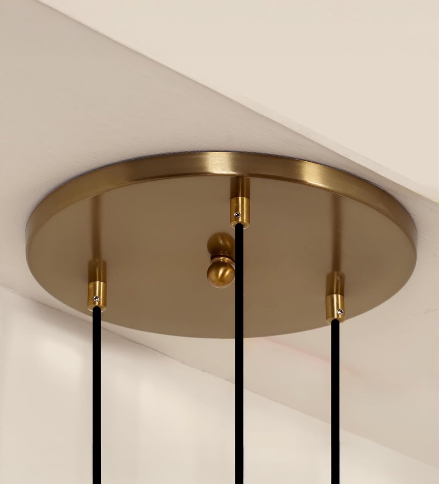Triple Pendant with Frosted Hammered Glass