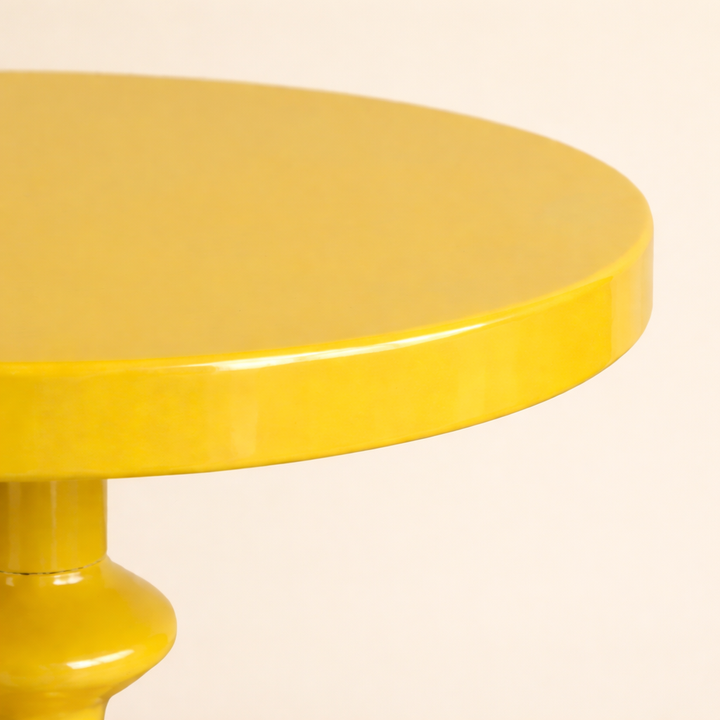 CIRCA Marigold Iron Pedestal Accent Table – Modern Round Side Table