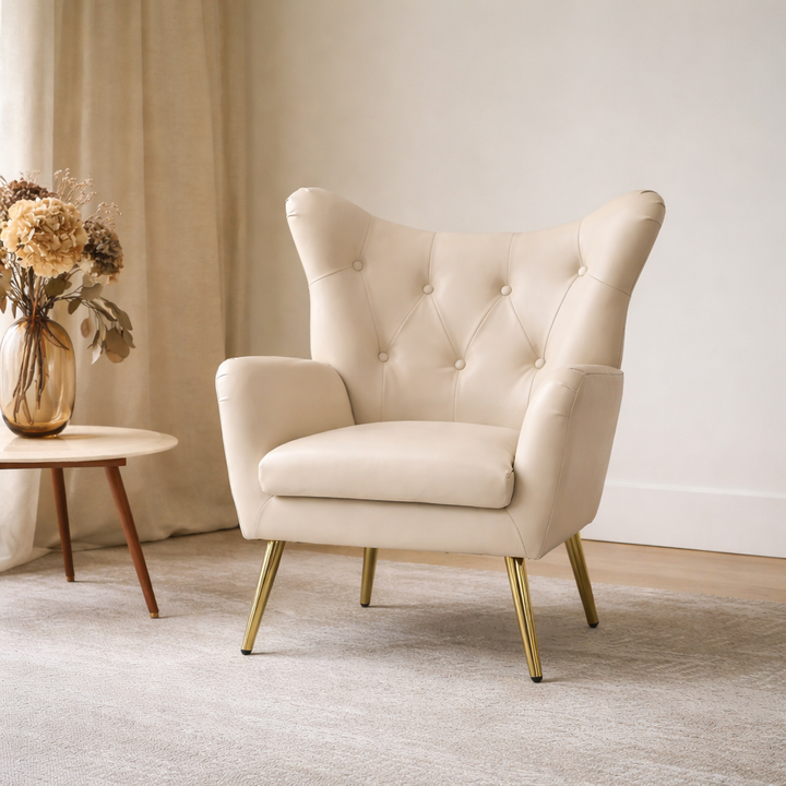Hedley Arm Chair Beige | Classic Armchair Beige