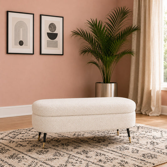 Sepia Homes Hilbert bench|White