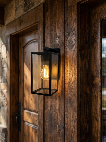 Black Waterproof Aluminium Wall Light