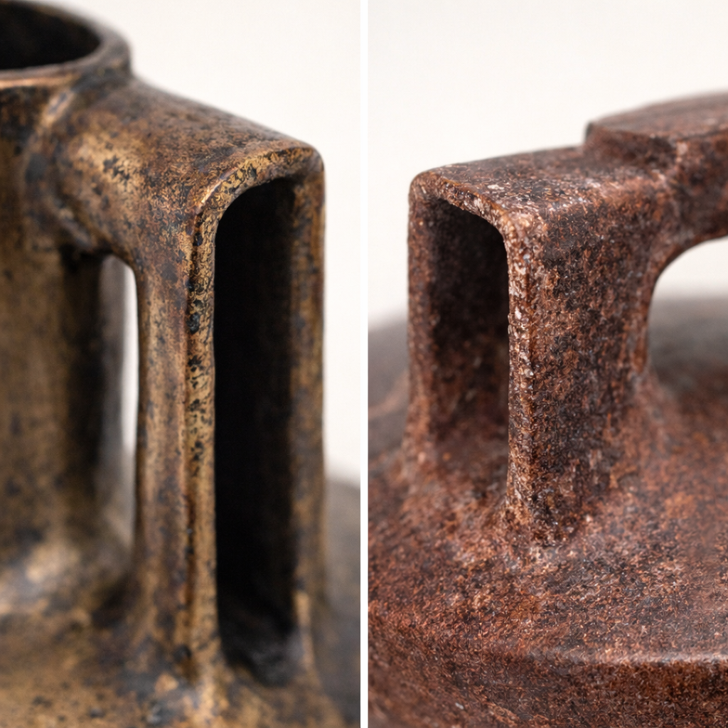 Alexandra Antique Brass Decorative Vase Set – Vintage Modern Accent Vases (Set of 2)