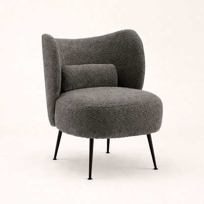 Collin Accent Chair Grey | Wooden Frame Accent Chair Grey