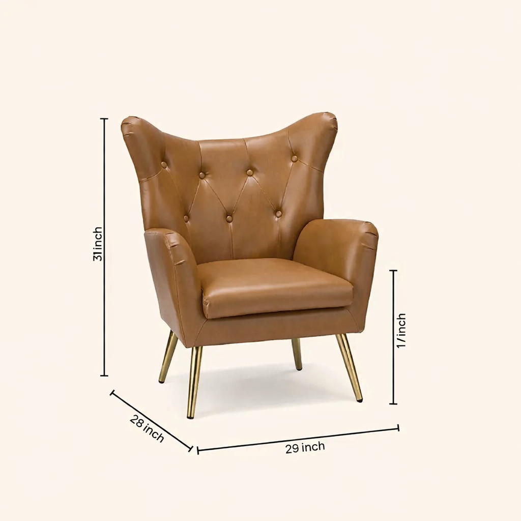 Hedley Arm Chair Tan | Classic Armchair Tan