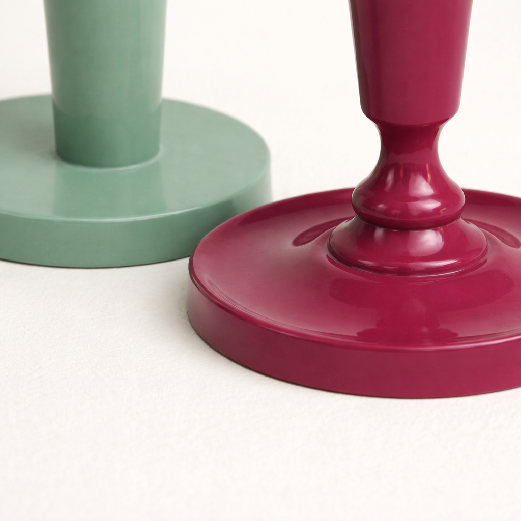 Lova Mini Aluminum Taper Candle Holders – Modern Decorative Tabletop Stand (Set of 2)