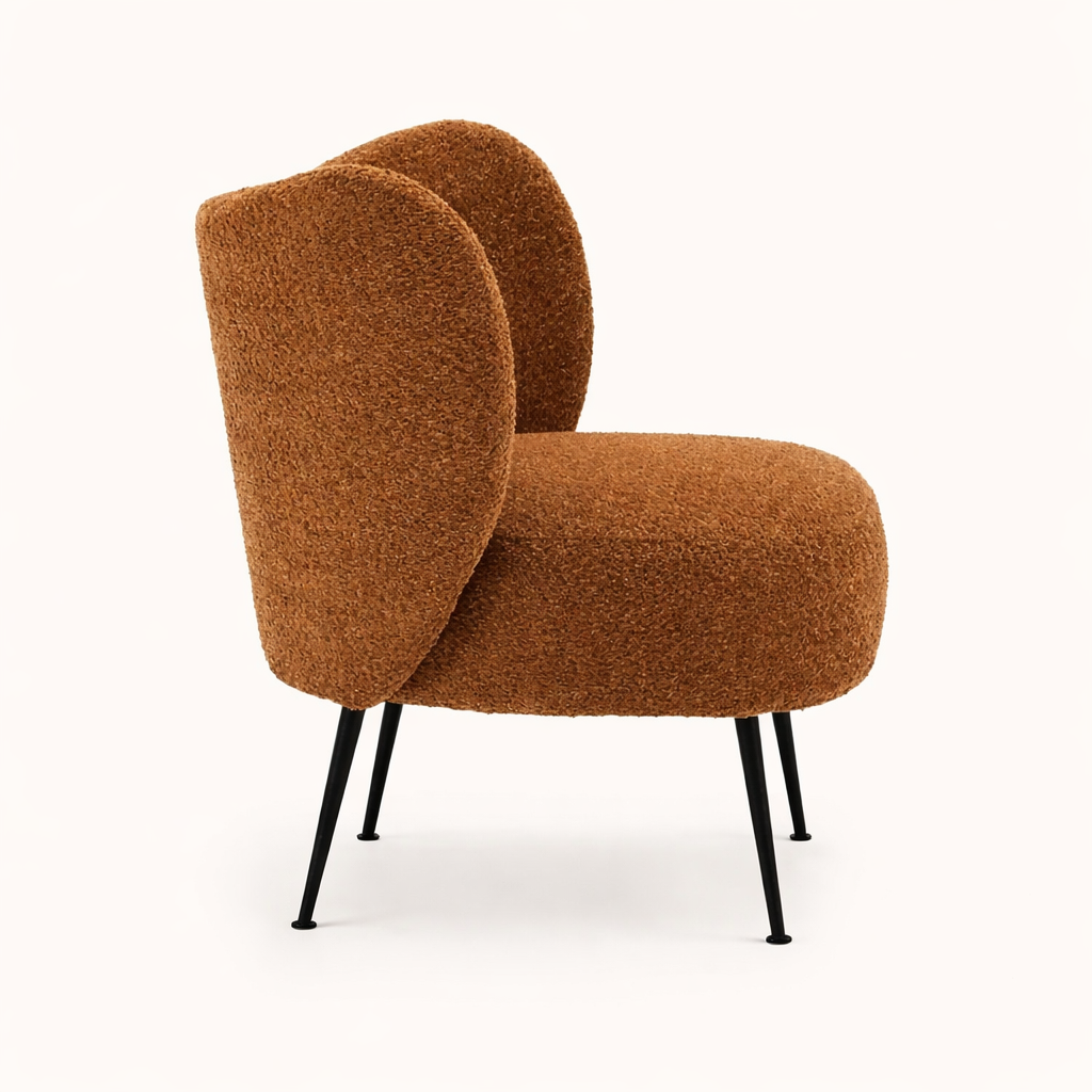 Collin Accent Chair Light Brown | Wooden Frame Accent Chair Light Brown