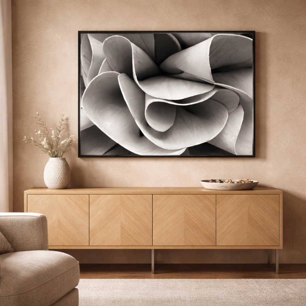 Ivory Flow – Neutral Minimalist Textured Canvas Wall Art 48x24