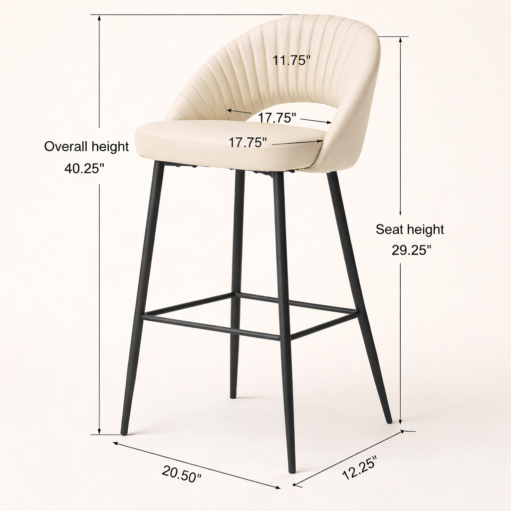 Elmore Bar Stool - Beige