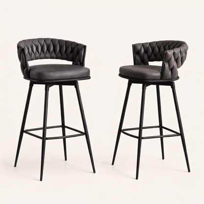 Presley Bar Stool - Charcoal Grey