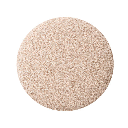 Premium Bouclé Beige Ottoman - Gold Legs