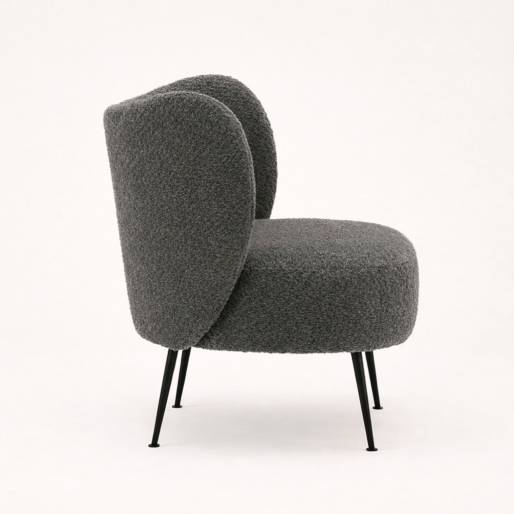 Collin Accent Chair Grey | Wooden Frame Accent Chair Grey