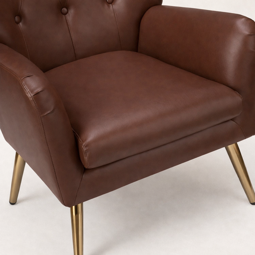 Hedley Arm Chair Brown | Classic Armchair Brown