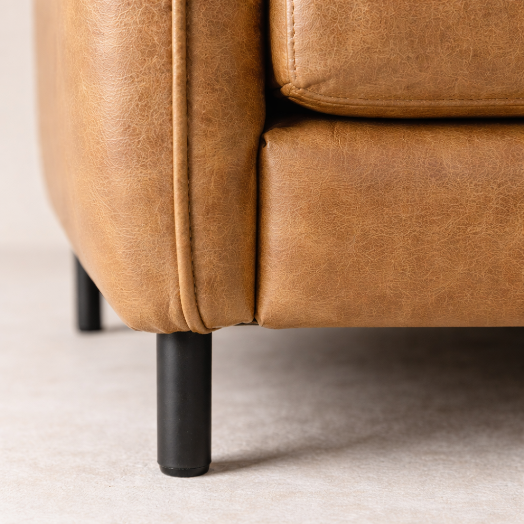Lucas Accent Chair Tan | Mid Century Accent Chair Tan Brown