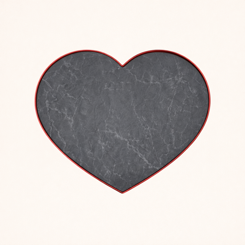 Heartform Luxe Stainless Steel Pedestal Table – Modern Sculptural Accent Side Table