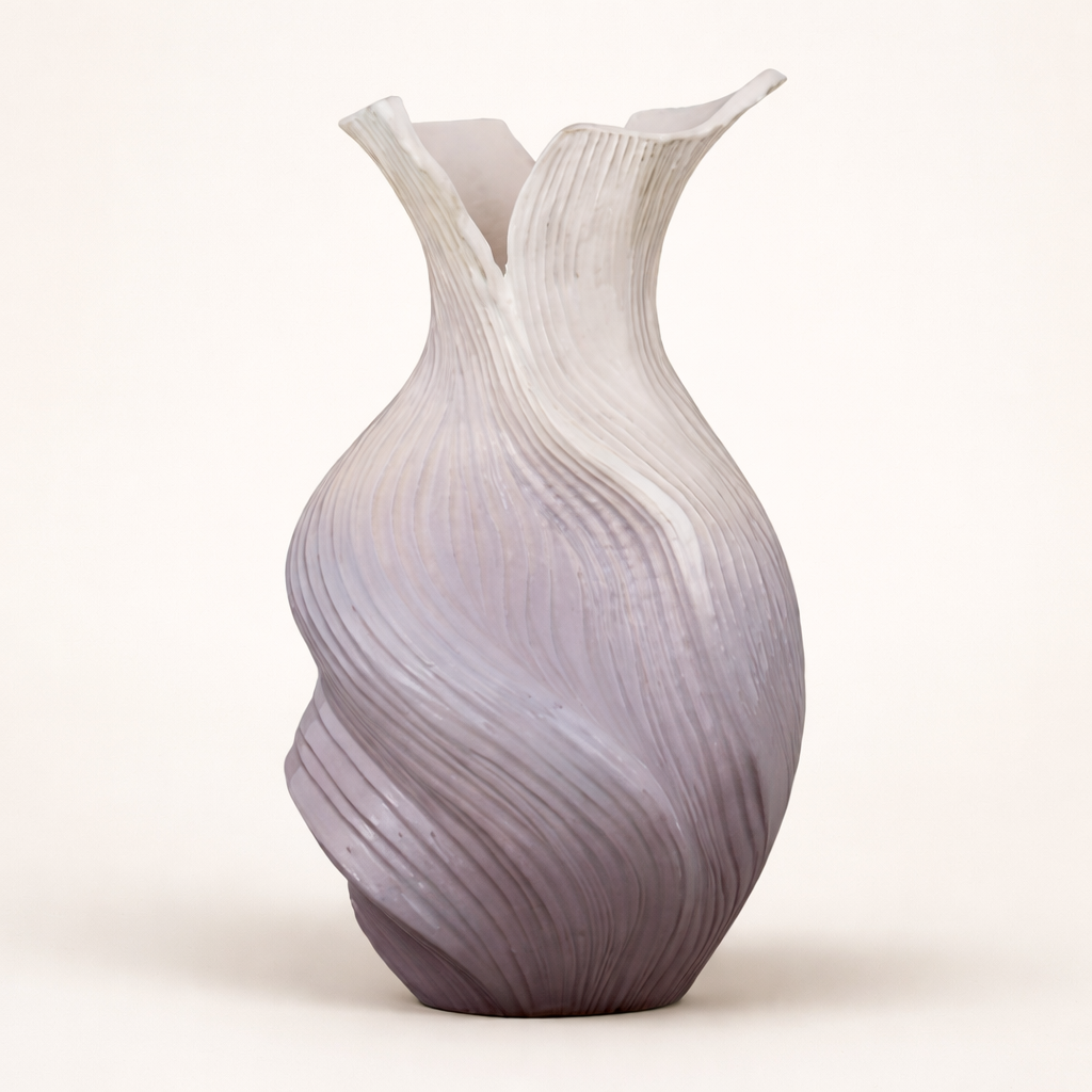 Ivora Whisper Modern Sculpted Iron Vase – Contemporary Decorative Tabletop Accent