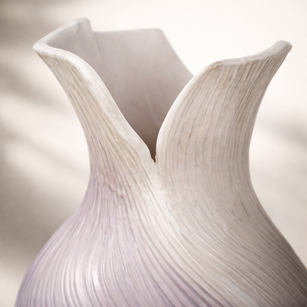 Ivora Whisper Modern Sculpted Iron Vase – Contemporary Decorative Tabletop Accent