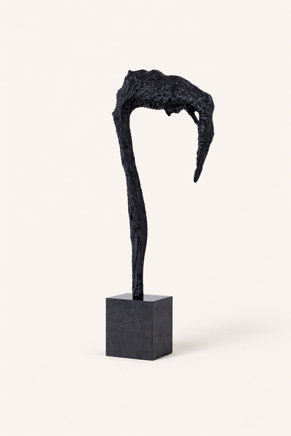 Midnight Arch Abstract Black Aluminum Sculpture – Modern Tabletop Art Décor Accent