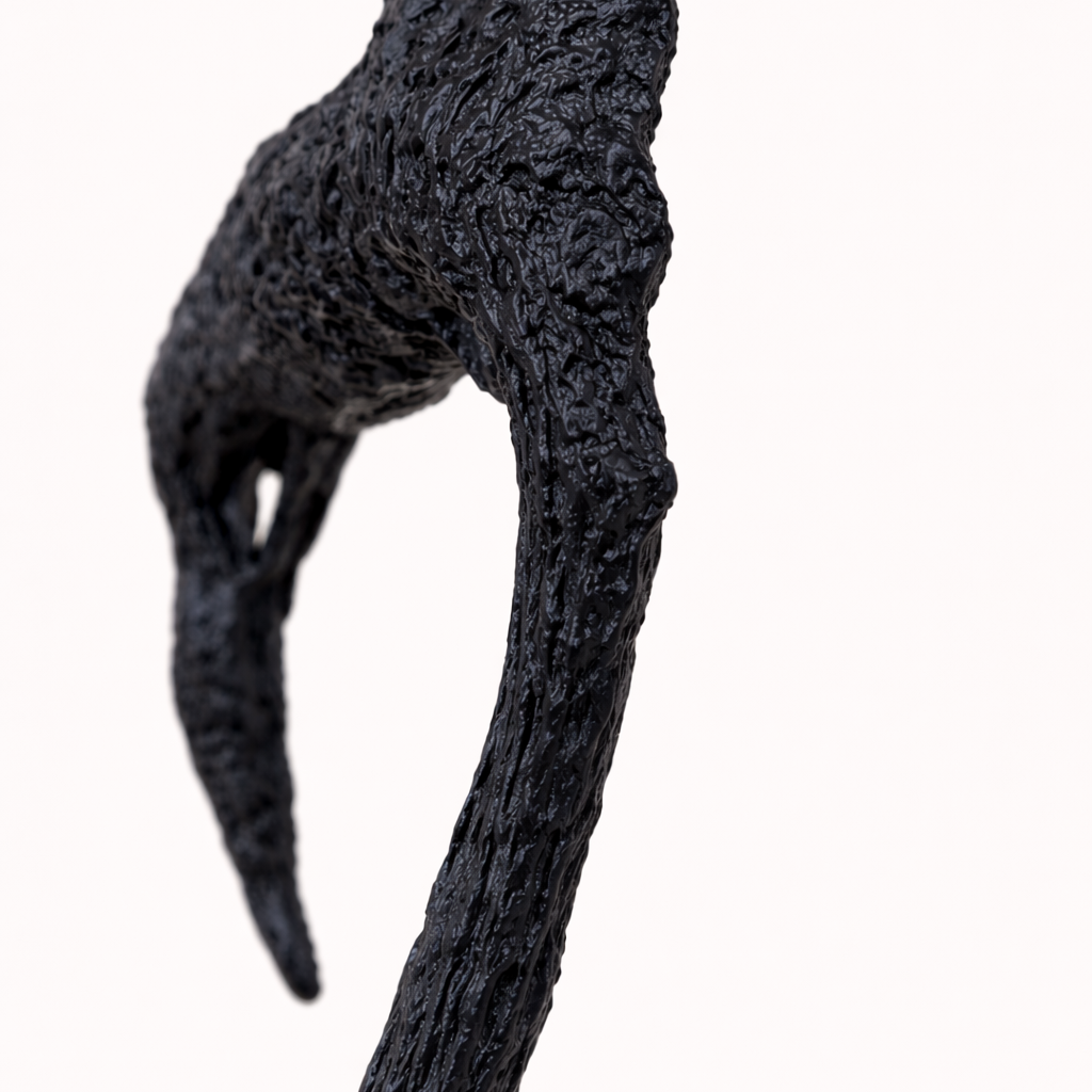 Midnight Arch Abstract Black Aluminum Sculpture – Modern Tabletop Art Décor Accent