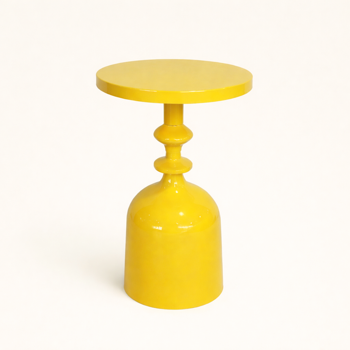 CIRCA Marigold Iron Pedestal Accent Table – Modern Round Side Table