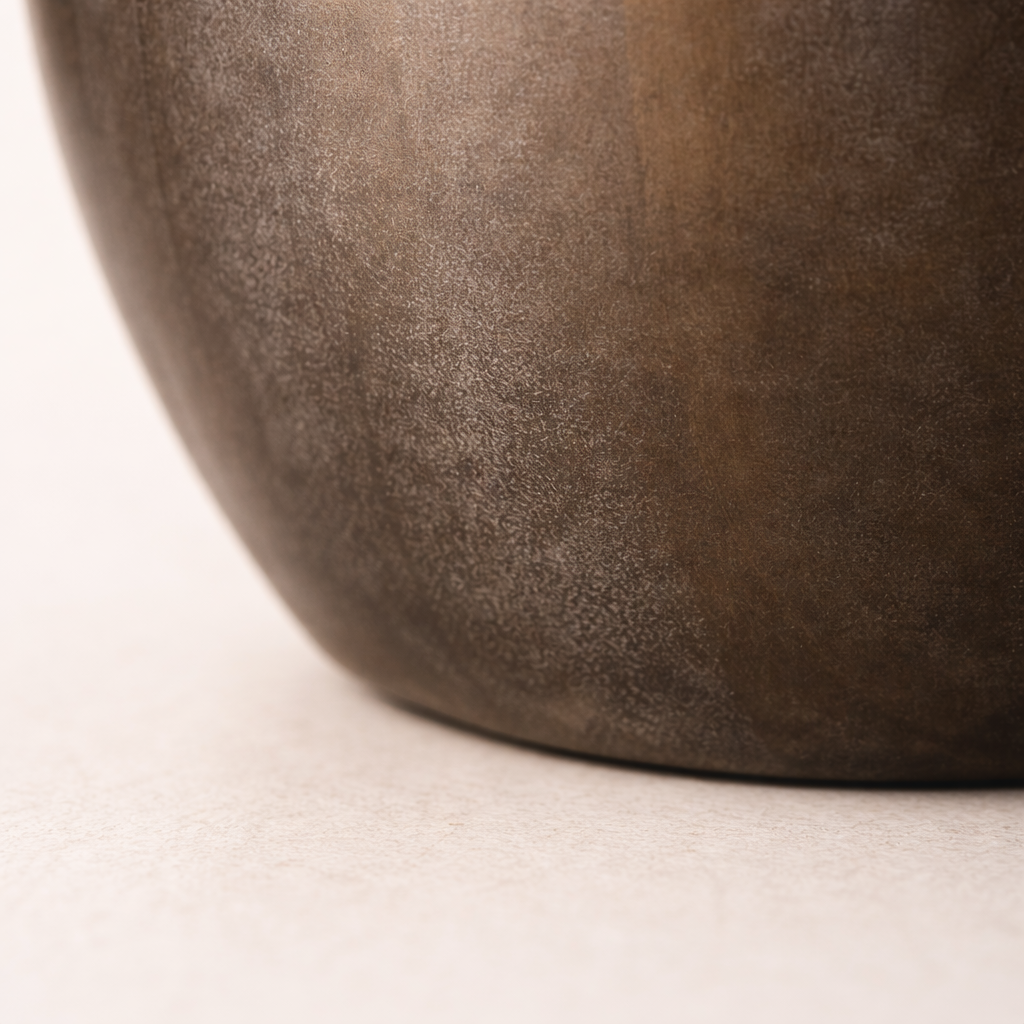 Emberform Sculpted Glass Decorative Vase – Modern Textured Accent Centerpiece