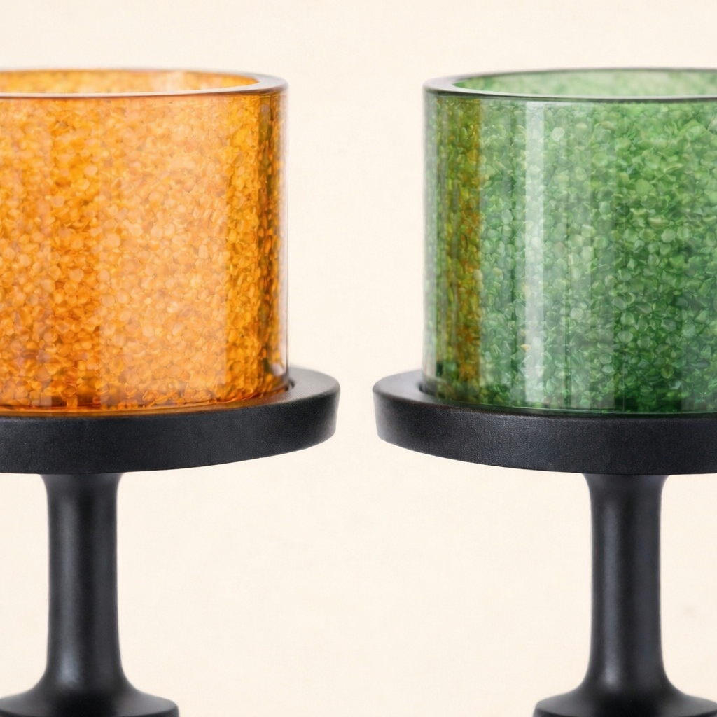 Midnight Black Aluminum Candle Holders – Modern Pillar Floor Stands (Set of 2)