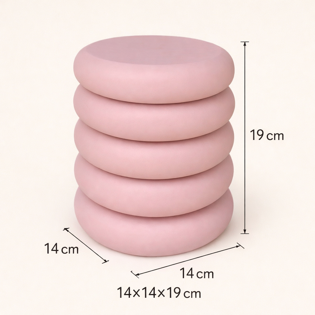 Luna Ripple Blush Rose Iron Pedestal Side Table