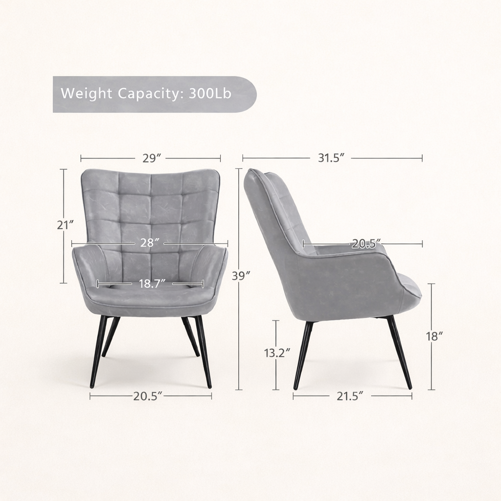 Lapis Accent Chair - Grey