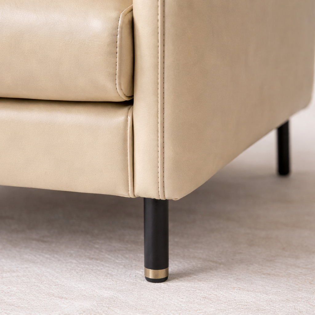 Lucas Accent Chair Beige | Mid Century Accent Chair Light Beige