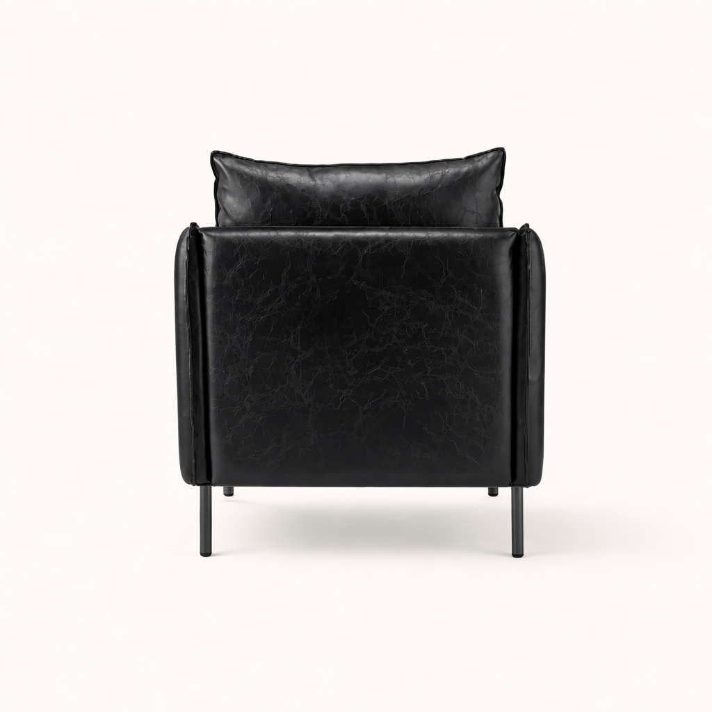 Lucas Accent Chair Black | Mid Century Accent Chair Matte Black