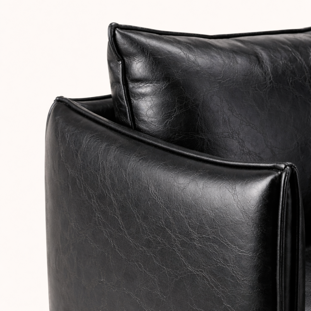 Lucas Accent Chair Black | Mid Century Accent Chair Matte Black