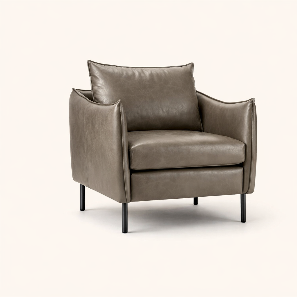 Lucas Accent Chair Grey | Mid Century Accent Chair Smoke Grey