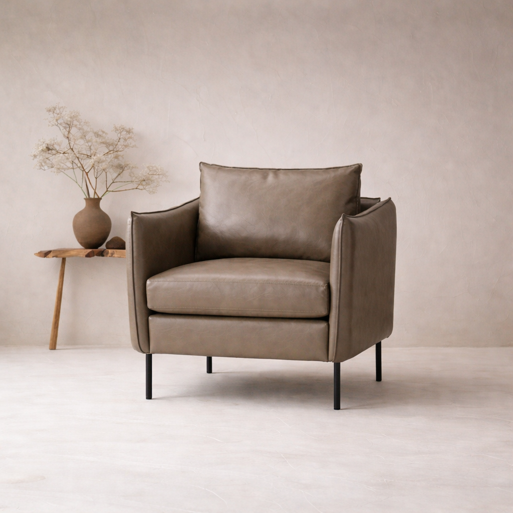 Lucas Accent Chair Grey | Mid Century Accent Chair Smoke Grey