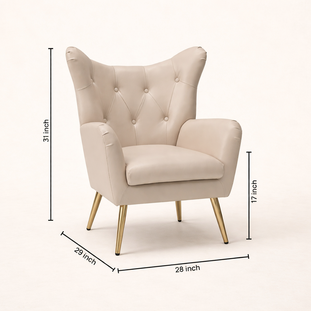 Hedley Arm Chair Beige | Classic Armchair Beige