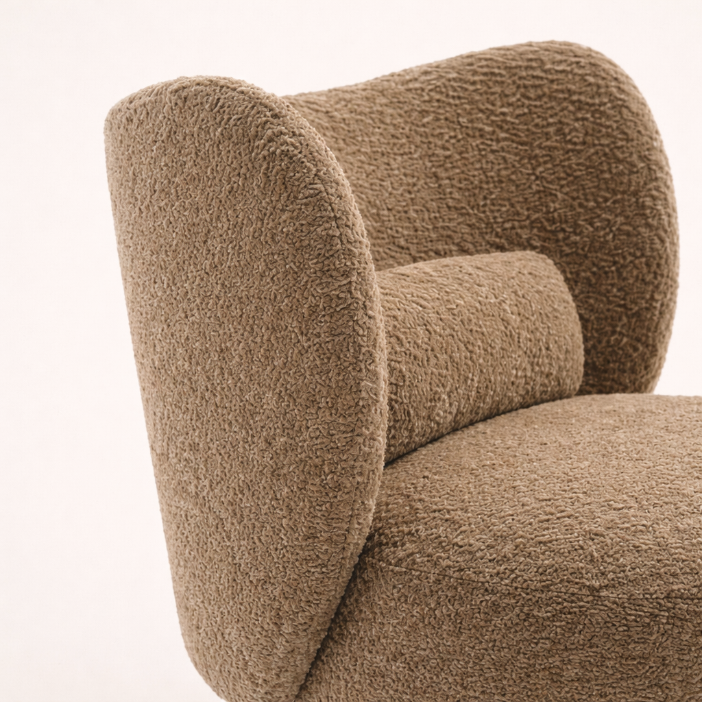 Collin Accent Chair Brown | Wooden Frame Accent Chair Brown