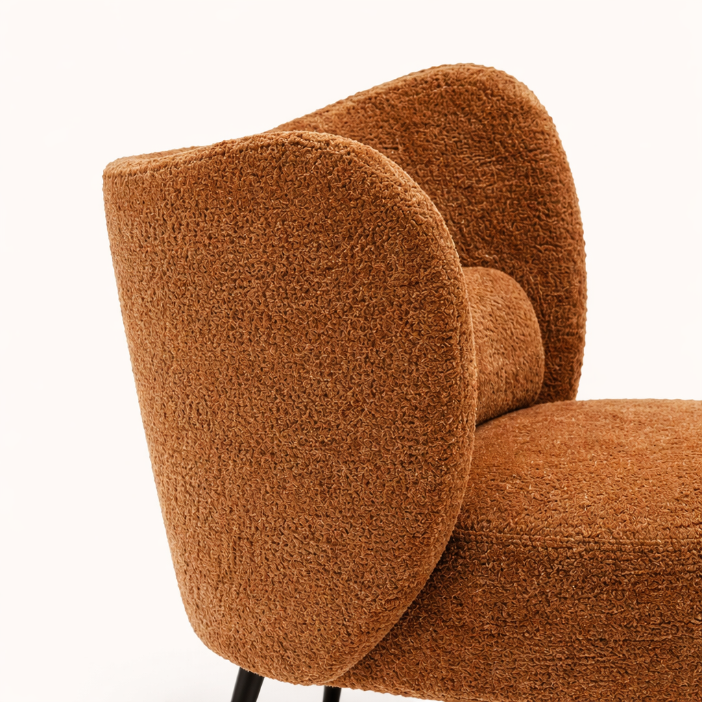 Collin Accent Chair Light Brown | Wooden Frame Accent Chair Light Brown