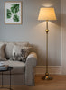 Royal Antique Brass Floor Lamp (5 ft) – Cream Shade