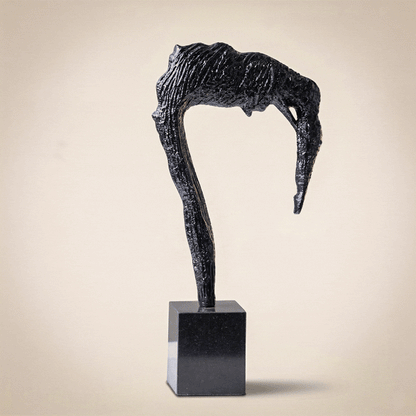 Midnight Arch Abstract Black Aluminum Sculpture – Modern Tabletop Art Décor Accent