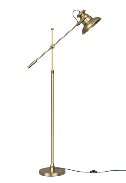 Antique Brass Adjustable Task Floor Lamp – Shorter