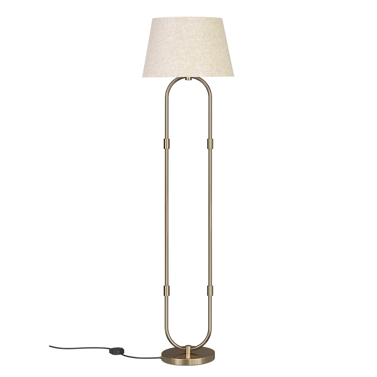 Modern Loop Floor Lamp (5 ft) – Brass Antique
