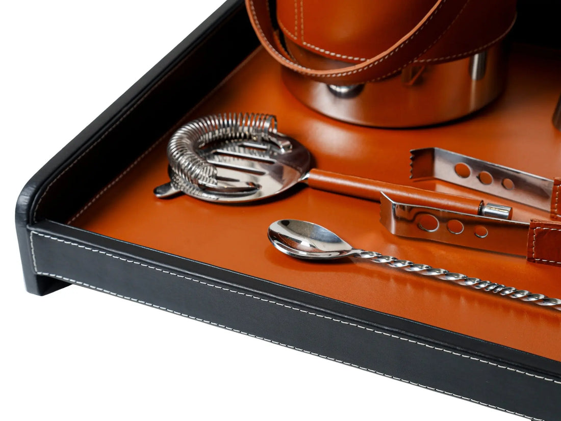 Amaretto Bar Tray And Cocktail Set - Sepia Homes