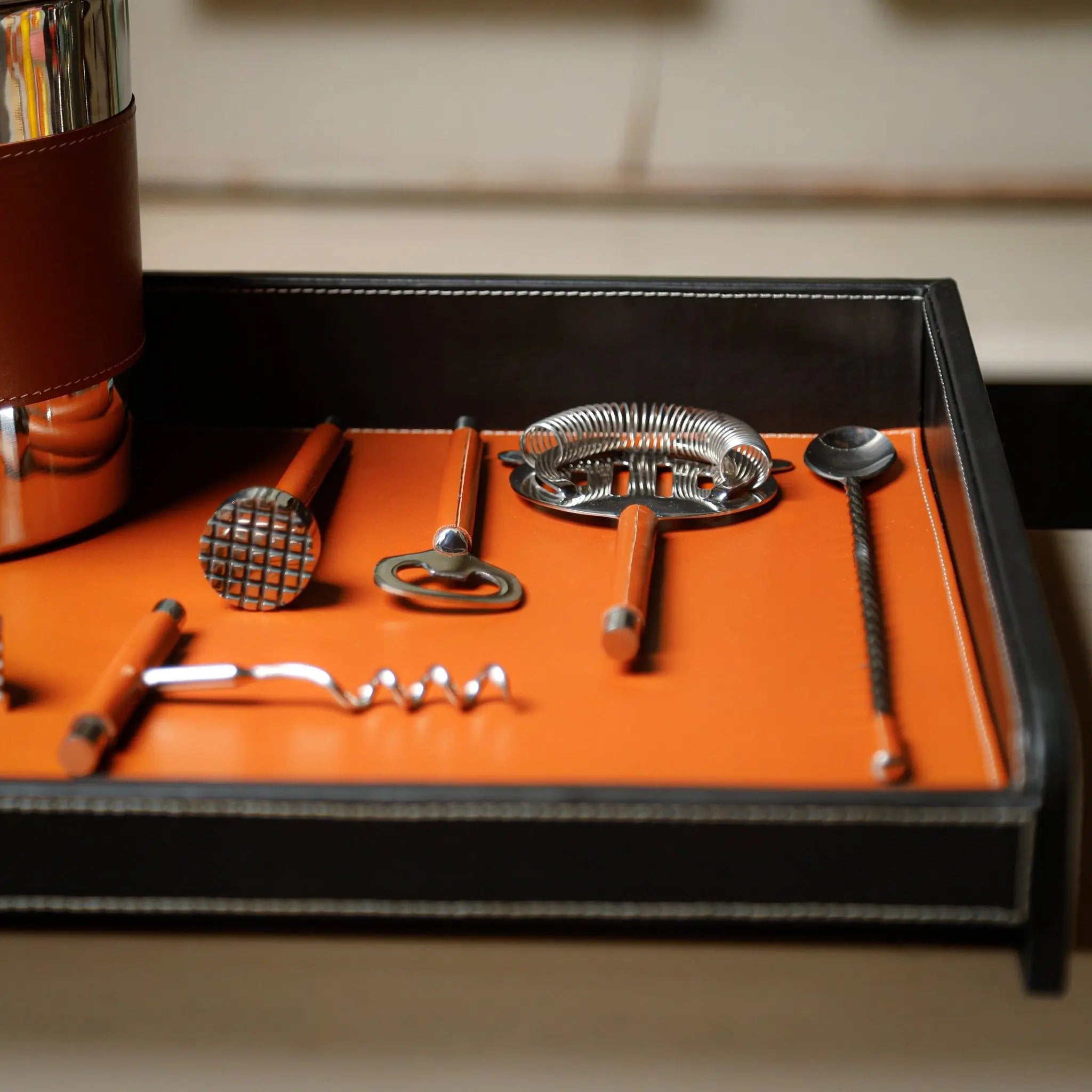 Amaretto Bar Tray And Cocktail Set - Sepia Homes