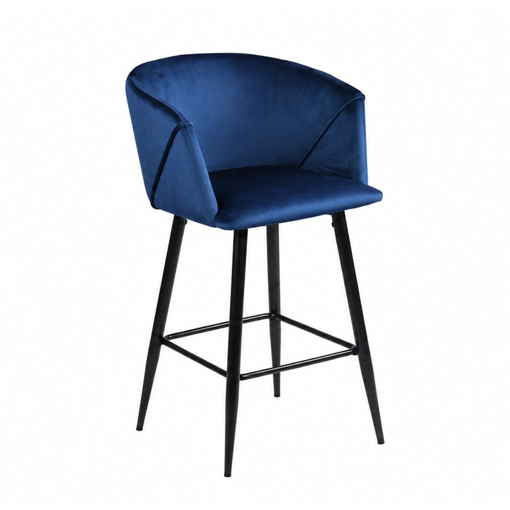 Blue Velvet Bar Stool