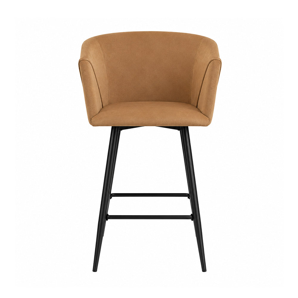 Brown Velvet Bar Stool