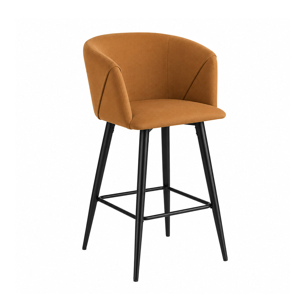 Brown Velvet Bar Stool