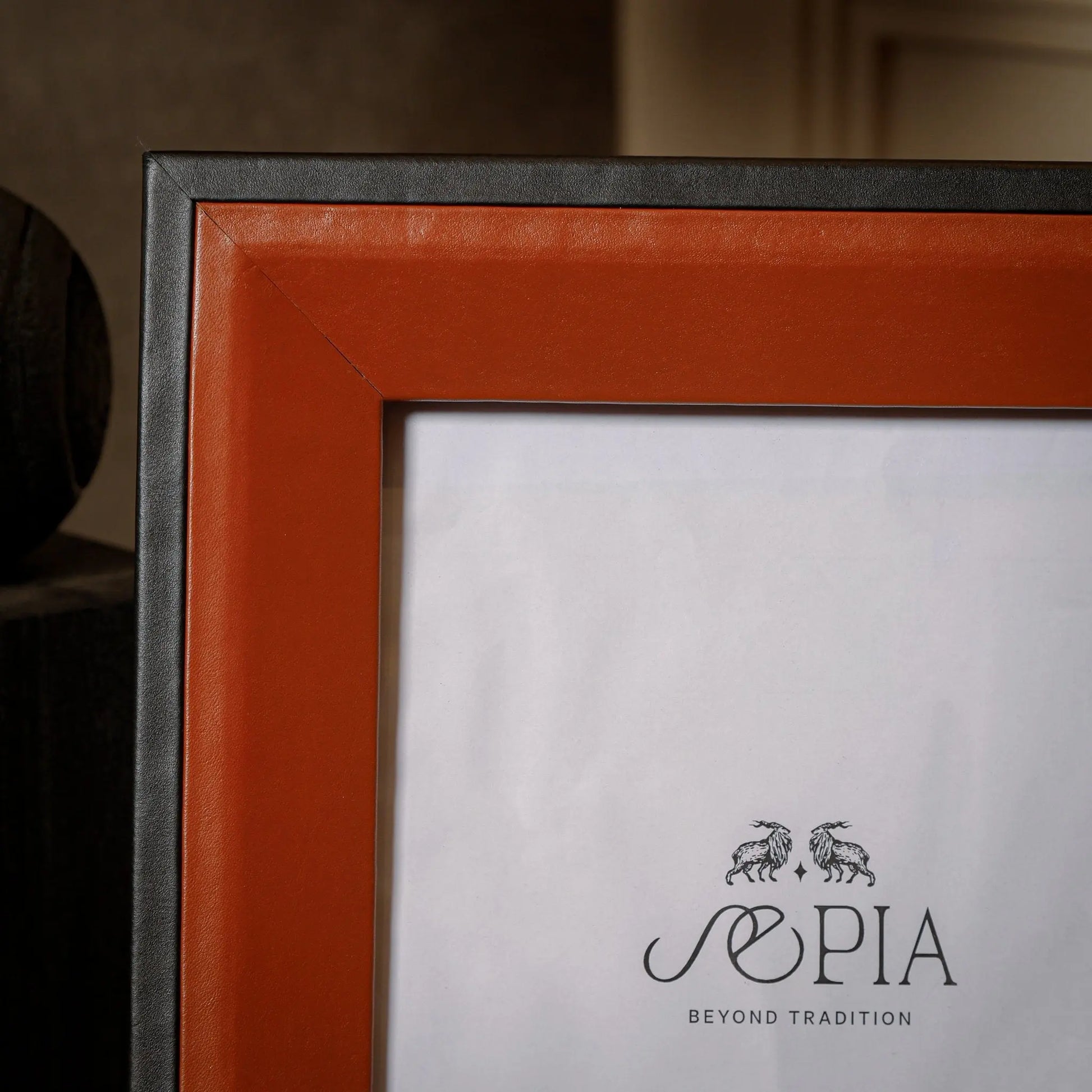 Capella Leather 8x10 Frame - Sepia Homes